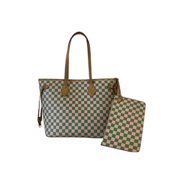 Brown Checkered Bag 