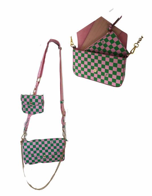 KM Pink & Green CrossBody